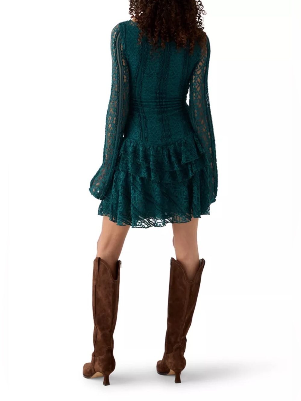 Free People Tabby Lace Mini Dress in Green - Picture 2 of 6